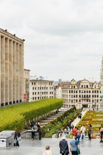 Brussels: City Highlights Walking and Tasting Tour - Royal Saint-Hubert Galleries: snack time inside an old European arcade