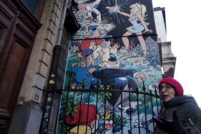 Comic Book Tour in Brussels - Broussaille Mur BD Murals: Clear Line, Schools, and Real Examples