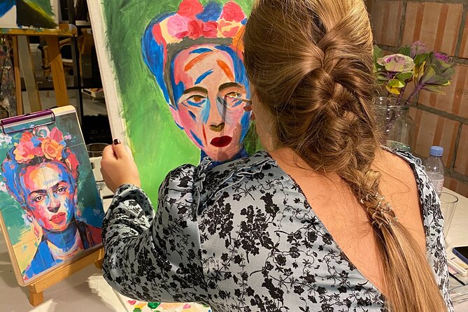 Wine and Painting Workshop Experience in Brussels - How the Teaching Works: Corrections, Color Mixing, and Critique
