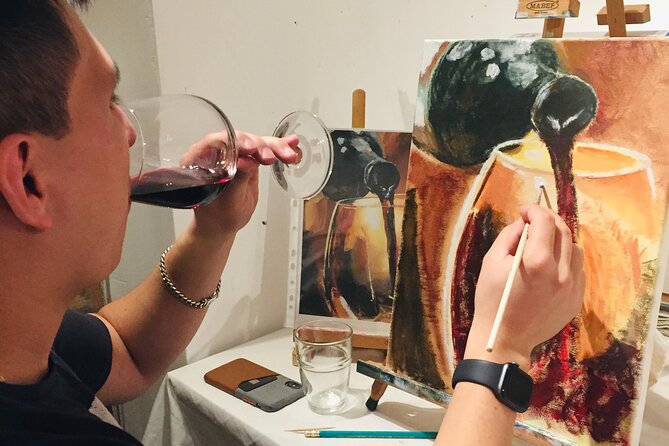 Wine and Painting Workshop Experience in Brussels - What You Take Home: The Canvas and the Materials
